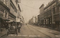 A Part of Main Street Stockton, CA Postcard Postcard Postcard