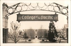 Entrance to College of the Pacific Stockton, CA Postcard Postcard Postcard