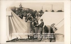 American Legion Relief Camp 1933 Earthquake Compton, CA Postcard Postcard Postcard