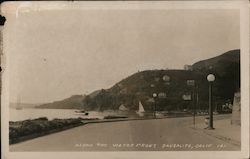 Along the Waterfront, Sausalito, California Postcard