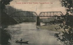 Bohemia Bridge at Camp Vacation, Sonoma County Postcard