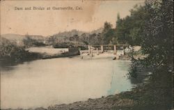 Dam and Bridge Guerneville, CA Postcard Postcard Postcard