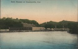 Bath Houses Postcard