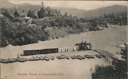 Bathing Beach Guerneville, CA Postcard Postcard Postcard