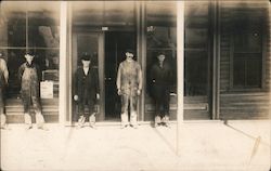 Five Men Standing in Front of a Building Guerneville, CA Postcard Postcard Postcard