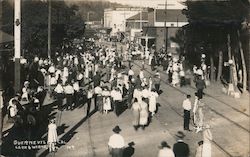 A Busy Main Street Full of People Guerneville, CA Postcard Postcard Postcard