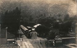 Aerial View of the Railroad Tracks Postcard