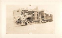 In the Old Days - Two Men Standing by a Train Guerneville, CA Postcard Postcard Postcard