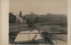 A Street Scene with Lots of Debris Guerneville, CA Postcard Postcard Postcard