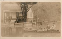 Boating in Flood Water Guerneville, CA Postcard Postcard Postcard