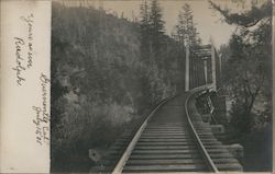 A Railroad Bridge Guerneville, CA Postcard Postcard Postcard