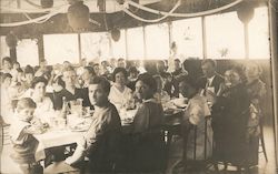 Lots of People Sitting at Tables in a Pavillion Guerneville, CA Postcard Postcard Postcard