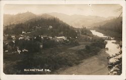 An Aerial View of Guerneville, Cal. Postcard