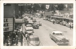 Main Street Filled with Cars Guerneville, CA Postcard Postcard Postcard