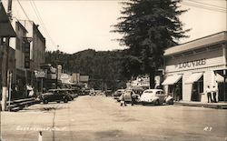 Main Street of Guerneville, Cal. California Postcard Postcard Postcard