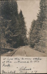 Where the Train Stops at the Entrance of the Park Guerneville, CA Postcard Postcard Postcard