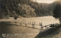 Foot Bridge From Cosmo Station Russian River Terrace Guerneville, CA Postcard Postcard Postcard