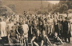 Group of People at Sandy Beach Postcard