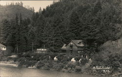 A River Bank and Highland Deli Guerneville, CA Postcard Postcard Postcard