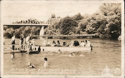 Motor Boat Excursion Leaving Johnson's Beach Guerneville, CA Postcard Postcard Postcard