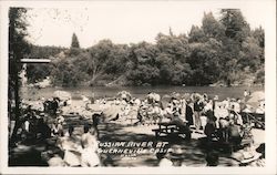 People on Beach on Russian River Guerneville, CA Postcard Postcard Postcard