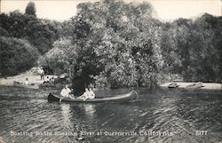 Boating on the Russian River Postcard