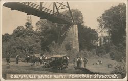 Guerneville Bridge Burnt Temporary Structure California Postcard Postcard Postcard