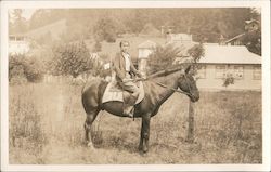 Woman on Horse Postcard