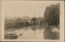 Flood Waters Covering a Street Guerneville, CA Postcard Postcard Postcard