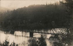 High Water Under a Bridge Guerneville, CA Postcard Postcard Postcard