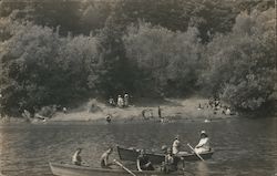 People Boating in the Russian River Guerneville, CA Postcard Postcard Postcard