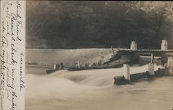 A River Dam and a Bridge Guerneville, CA Postcard Postcard Postcard