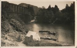 A River and Train Bridge Guerneville, CA Postcard Postcard Postcard