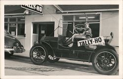 Tally-Ho - A Woman in a Car in Front of Tally-Ho Guerneville, CA Postcard Postcard Postcard