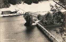 Aerial view of River Guerneville, CA Postcard Postcard Postcard