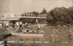 Johnson's Beach on the Russian River Guerneville, CA Postcard Postcard Postcard