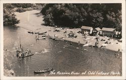 The Russian River at Odd Fellows Park Guerneville, CA Postcard Postcard Postcard