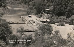 Beach At Guernewood Park Russian River, CA Postcard Postcard Postcard