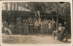 A Group of People at a Campground Guerneville, CA Postcard Postcard Postcard