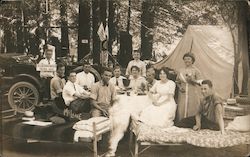 A Large Group at a Camp Site Guerneville, CA Postcard Postcard Postcard