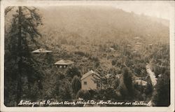 Cottages at Russian River Heights Monterano in Distance Guerneville, CA Postcard Postcard Postcard