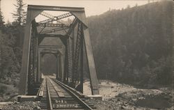 A Railroad Bridge Guerneville, CA Postcard Postcard Postcard