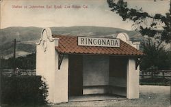 Station on Interurban Rail Road Los Gatos, CA Postcard Postcard Postcard