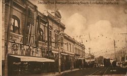 Santa Cruz Avenue Looking South Los Gatos, CA Postcard Postcard Postcard