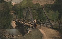 Bridge over Coyote Creek at Gilroy Hot Springs Postcard