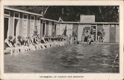 Swimming at Gilroy Hot Springs Postcard