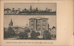 Insane Asylum After the Earthquake April 18, 1906 Postcard