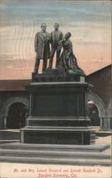 Mr. and Mrs. Leland Stanford and Leland Stanford Jr., Stanford University, Cal Postcard