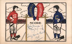 California vs. Stanford Football 1908 Stanford University, CA Postcard Postcard Postcard