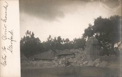 Gates to Grounds after Earthquake Postcard